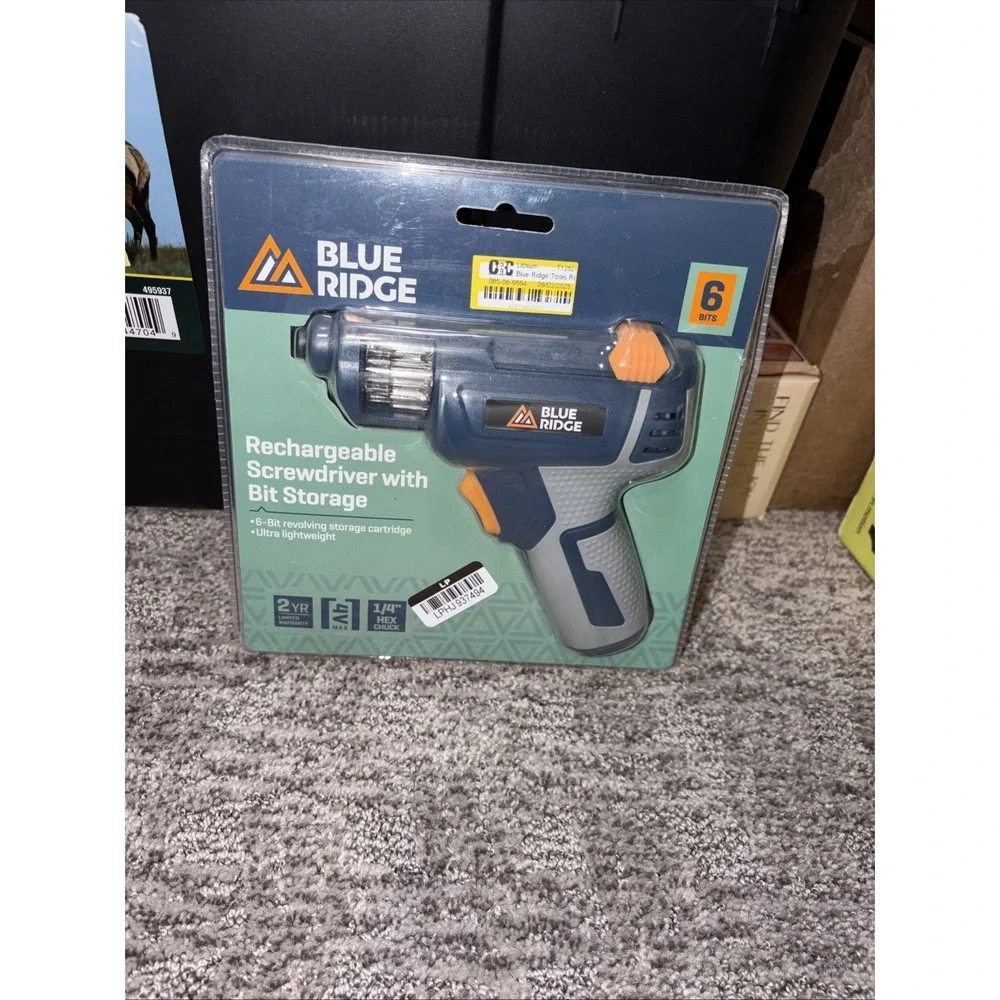 Blue Ridge‎ 4V MAX Rechargeable Screwdriver with On-Board Bit Storage (BR2003U)